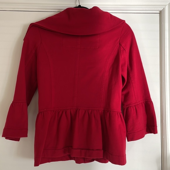 Twisted Hearts ♥️ red crop 1/2 sleeve jacket - Picture 5 of 7